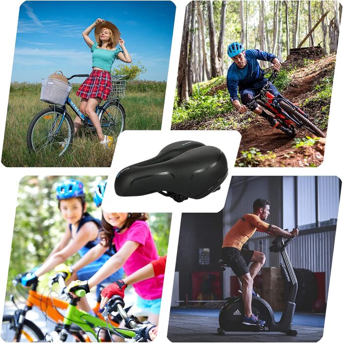 Зручний велосипедний сидіння BELSVOR з подвійною пружиною, ергономічне, для гірського велосипеда/MTB/велосипедів/складних велосипедів, з інструментом