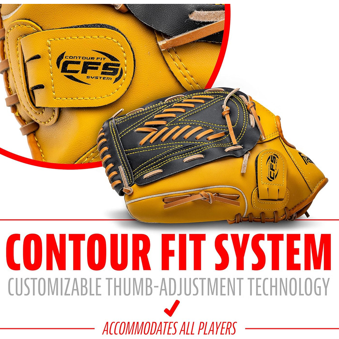 Рукавиця бейсбольна Franklin Sports Field Master (33 см, ліва рука, для правші)