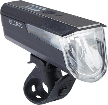 Комплект велосипедних LED фар Büchel BLC 720, 80 Люкс, StVZO, переднє і заднє світло з індикатором гальмування, акумуляторні, до 14 годин роботи, зарядка Micro-USB, преміум якість