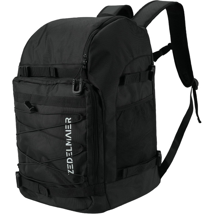 Рюкзак для лиж Zedelmaier 50L: для лиж, шолома, рукавиць та черевиків (до 45 розміру). Водонепроникний, чорний