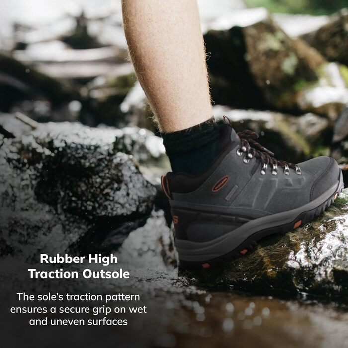 Чоловічі черевики Skechers Relment Pelmo 64869 сірого кольору з замші, 43 EU