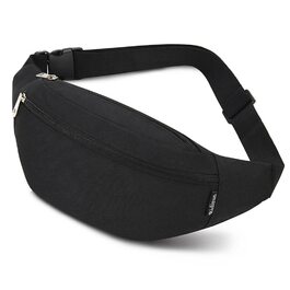 Сумка на пояс Bauchtasche унісекс: спортивна, для телефону, грошей, фітнесу, велосипеда, кемпінгу - чорна 33x6.5x14 см
