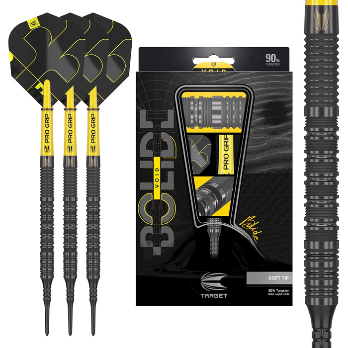 Дротики Target Darts Bolide Void 10, 90% вольфрам, м'які накінечники, комплект для дартсу