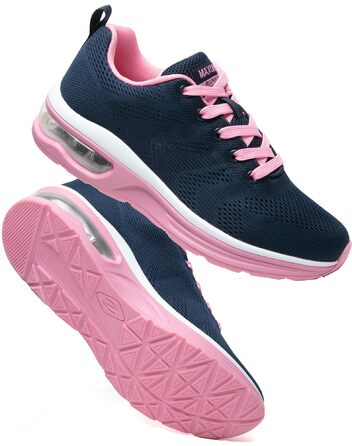 Жіночі кросівки для фітнесу та бігу Laufschuhe синьо-рожеві з амортизацією та підтримкою стопи (36 EU)