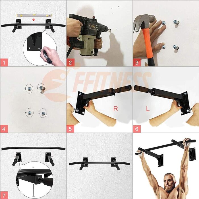 Турнік для підтягувань Fit FFitness Wand, багатофункціональний, максимальне навантаження 150 кг