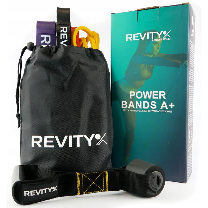 Набір фітнес-резинок Revity Power Bands 3-39 кг, 4 шт.