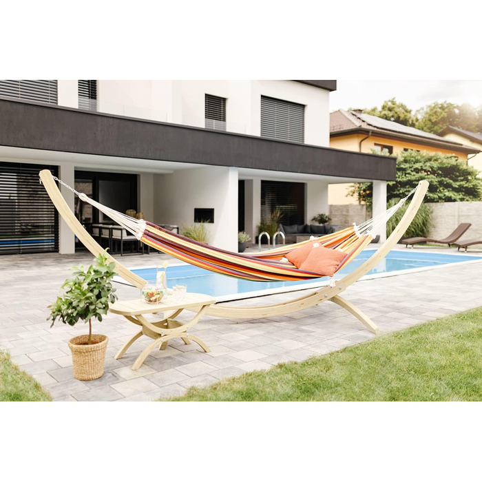 Гамак AMAZONAS Paradiso XXL Комфортний, ручної роботи, Бразилія, 250x175 см, до 200 кг, колір Лава, для відпочинку