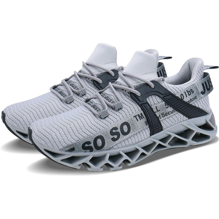 Чоловічі кросівки для бігу Wonesion: дихаючі, з антиковзкою підошвою, сірі (47 EU)