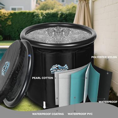 Ванна для холодової терапії для спортсменів – портативна ванна для крижаного душу, 105 галонів, овальна