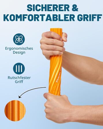 Fitense Flex Therapie Bar Kit: Набір для реабілітації та зміцнення кистей рук (блакитний, чорний, жовтий, сірий)