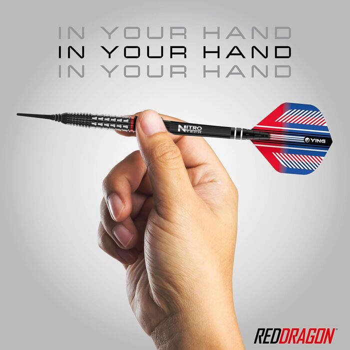 Дротики Red Dragon Vengeance Premium Wolfram Softip 20 г з оперенням і стрижнями