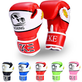 Боксерські рукавички для дітей CKE, 5-12 років, червоні, для тренувань, бокс, кікбоксинг, муай-тай