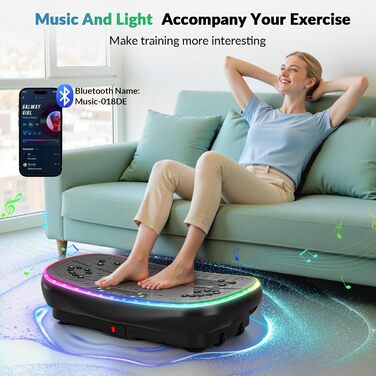 Vibrationsplatte EvoSpark 4D PRO 7-in-1: Тест-переможець 2025, 900W, LED-підсвічування, 550 lbs, для домашніх тренувань