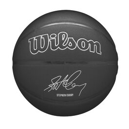 Баскетбольний м'яч Wilson NBA Player Evergreen, розмір 7, чорний, з покриттям Pure Feel, для гри на вулиці, вологостійкий, модель Curry