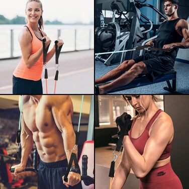 Набір еластичних стрічок WHATAFIT для фітнесу, силових тренувань, реабілітації, з дверним кріпленням, ручками та сумкою