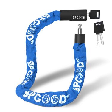 Надійне велозамок з 3 ключами, 90 см, проти крадіжок, з водонепроникним чохлом для велосипеда, електросамоката, електровелосипеда, MTB, мотоцикла, вантажного велосипеда, 870 мм, чорний/темно-синій