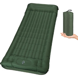 Каремат туристичний самонадувний TECHSHARE, потовщений, з насосом, для кемпінгу та відпочинку на природі