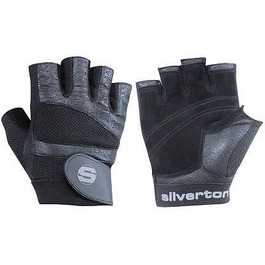 Тренувальні рукавички Silverton PRO Plus для фітнесу, чоловічі та жіночі, з регульованою застібкою на зап'ясті, шкіряними вставками та подвійною прошивкою
