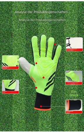 Воротарські рукавиці Fussball (тренувальні) для дорослих і дітей, розмір 10, чорні - міцний хват, протиковзкі, дихаючі