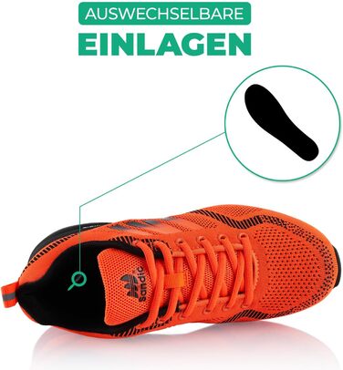 Туфлі для хайкінгу/трекінгу для жінок та чоловіків, дихаючі, для трейлраннінгу, 36 EU, помаранчево-чорні