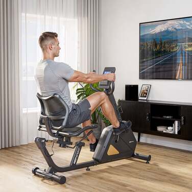 Горизонтальний велотренажер Hop-Sport HS-4500L Arkil чорно-золотистий