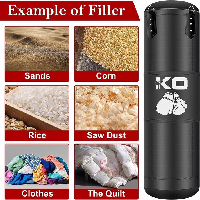 Набір боксерського мішка Boxsack Hängend Set, 120 см, преміум-якість, для боксу, кікбоксингу, MMA, грэпплінгу, карате та інших єдиноборств