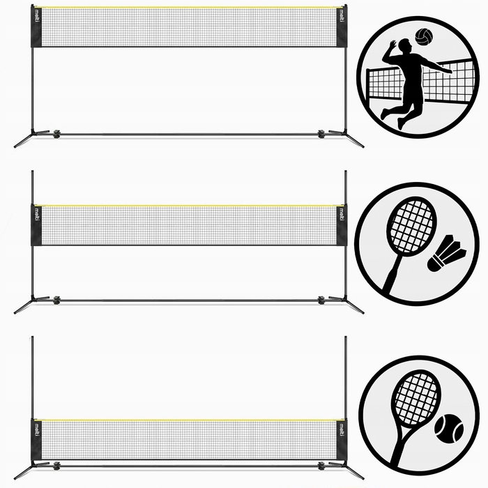 Універсальний набір 3в1 Molti: сітка для волейболу, бадмінтона та тенісу (3,06 м x 0,71 м)