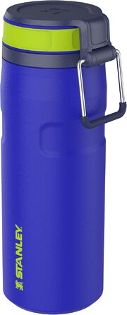 Термос-пляшка Stanley 1913 IceFlow Twist Flip 0.47 л, Cobalt Chartreuse — вакуумна сталева пляшка для напоїв