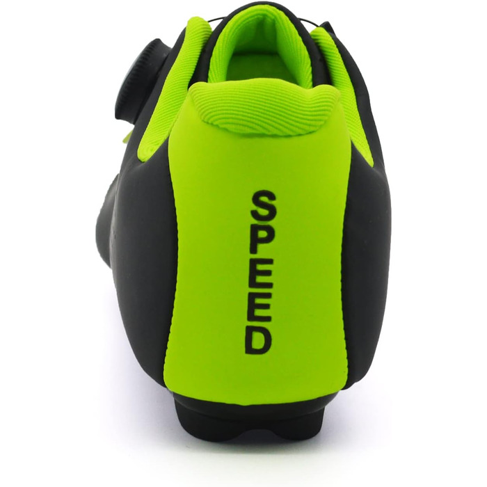 Велосипедні туфлі для їзди по пересіченій місцевості та шосе, сумісні з SPD/SPD-SL, для чоловіків та жінок (42 EU, Чорний/Зелений)