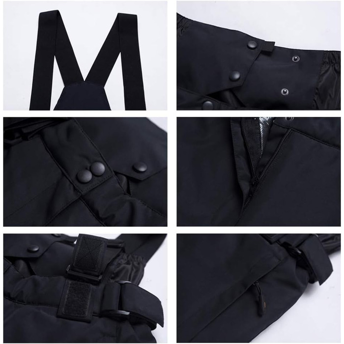 Комплект гірськолижний чоловічий HOTIAN: куртка та штани, зелено-чорний (XL), водонепроникний, вітронепроникний