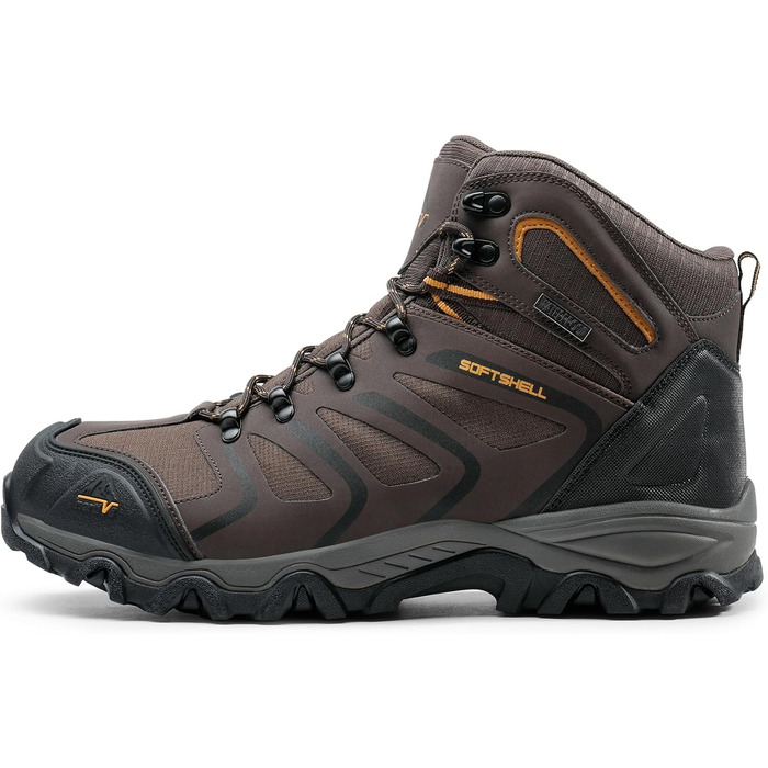 Чоловічі туристичні черевики NORTIV 8 для хайкінгу та трекінгу, водонепроникні, для скелелазіння, розмір 43 EU, коричнево-чорні