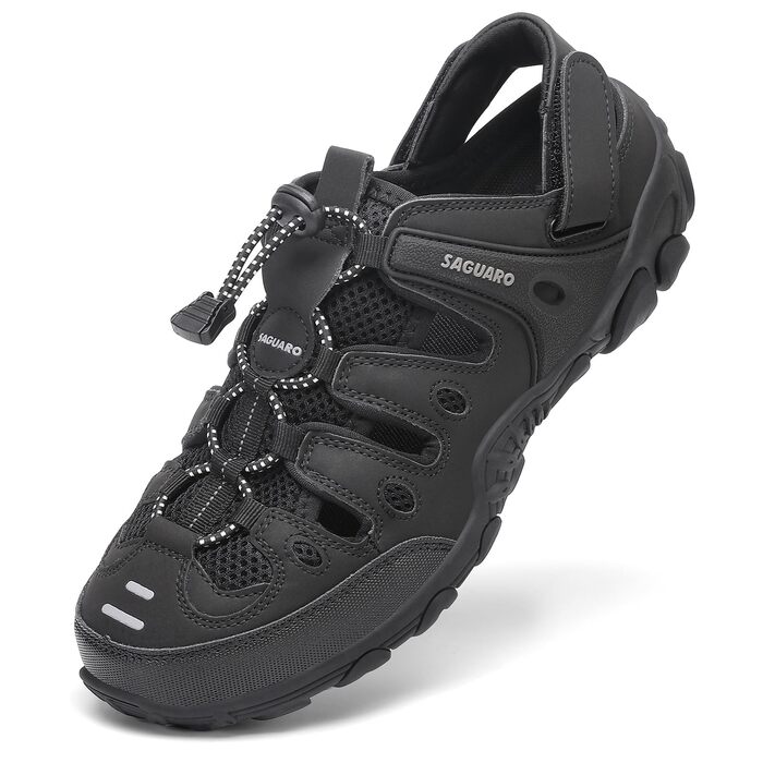 Сандалі SAGUARO чоловічі та жіночі зручні дихаючі для активного відпочинку, спорту, трекінгу та піших прогулянок 43 EU чорні