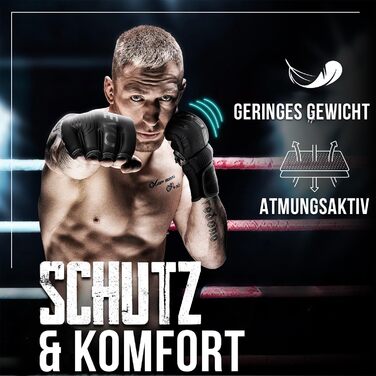 Рукавички для ММА EVO Fitness: чоловічі та жіночі, для тренувань, боротьби, спарингу, карате, Taekwondo, боксу, Muay Thai, кікбоксингу. Чорний колір