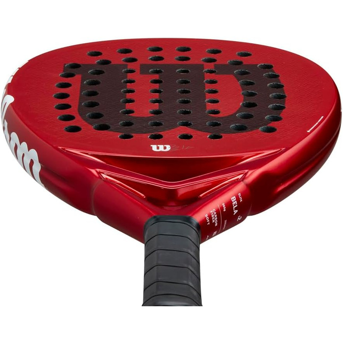 Падель ракетка Wilson Bela Elite V2.5, карбон/EVA, 365 г, червона