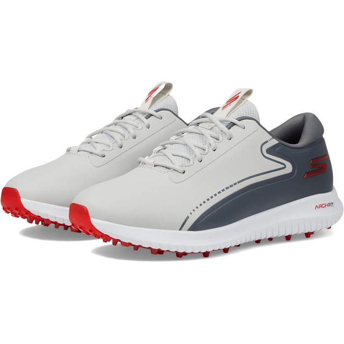 Гольф-взуття Skechers Max Fairway 3 Arch Fit для чоловіків без шипів, сірий, 40 EU