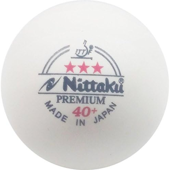 NITTAKU 3-зіркові преміум м'ячі для настільного тенісу 40+ 12 шт.