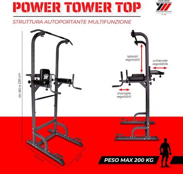 Станція для підтягувань YM Power Tower, багатофункціональна фітнес-станція для пресу та тренувань, професійна брусова станція для дому та спортзалу