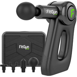 Електричний масажний пістолет FitGun Elite для глибокого масажу м'язів, зняття болю та релаксації після спорту