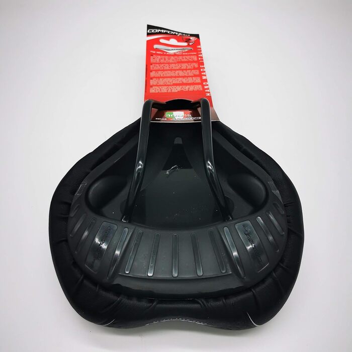 Сідло Selle Bassano Volare L Comfort Plus для жіночого міського/трекінгового велосипеда, 3 зони, чорне