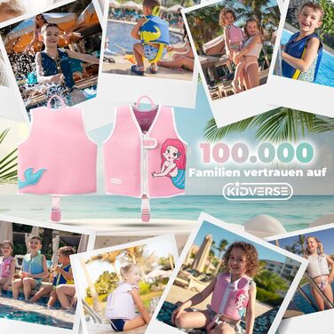 Підставка для ніг KIDVERSE для дітей - безпечна підставка для хлопчиків та дівчаток - зручна підставка для ніг - підставка для дітей та малюків (Рожева русалка, M)