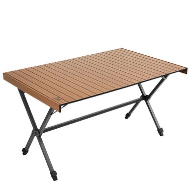 Складний кемпінговий стіл Timber Ridge 125x80 см, регульована висота, для 6 осіб, для пікніка, саду, подорожей