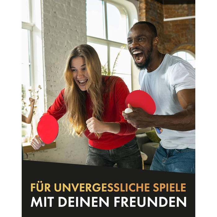 Набір для настільного тенісу DIEKER | 2 ракетки, 3 м'ячі, сумка | Для всієї родини, чорний