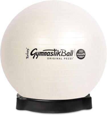 PEZZI Pezziball MAXAFE з підставкою для м'яча - фітнес-м'яч для занять спортом (42 см, перламутрово-білий)