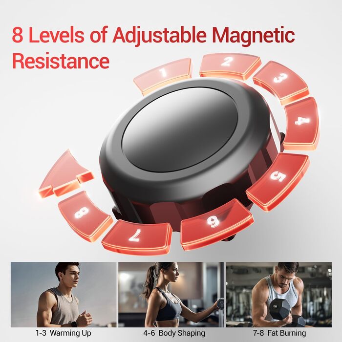 UMAY Еліптичний тренажер для дому ET30: 16 рівнів опору, тихий магнітний привід, довжина кроку 40 см, датчики пульсу, LCD-дисплей, вантажопідйомність 159 кг