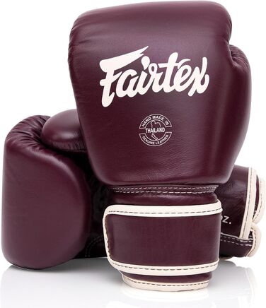 Боксерські рукавички Fairtex BGV16 з натуральної шкіри для Муай Тай, каштанові, 16 унцій