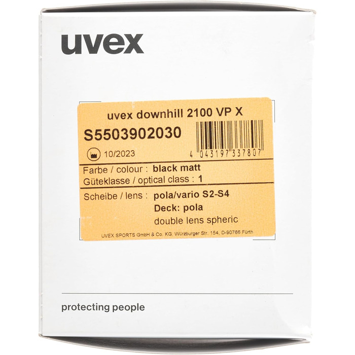 Гірськолижна маска Uvex Downhill 2100 Vp X, унісекс, чорна, фотохромна, поляризаційна, універсальний розмір