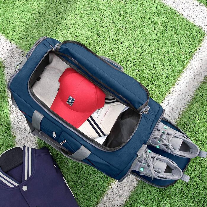 CANWAY складна спортивна сумка 45L з окремим відділенням для взуття та брудного одягу, легка дорожня сумка для чоловіків і жінок