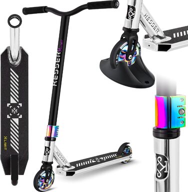Трюковий самокат KESSER X-Limit-Pro 360° з підніжкою, підшипниками ABEC 9, 110 мм PU колесами, для дітей і дорослих
