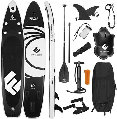 Надувне SUP-борд FitEngine SUP Allrounder Racer Junior 8' - 12'' | Комплект з Drybag, чохлом для телефону та ін. | Якість Drop-Stitch від Allrounder 12' - 365 см
