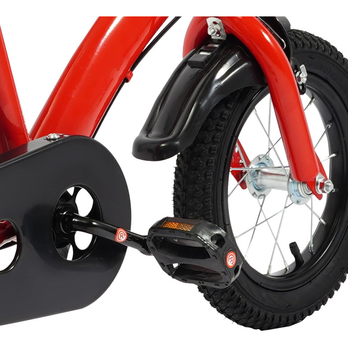 Дитяче велосипед 12 дюймів з регульованою висотою сідла, для дітей 2-5 років. Тренувальний велосипед з додатковими колесами, кошиком та пляшкою. Дівчачий/хлопчичий велосипед (червоний)